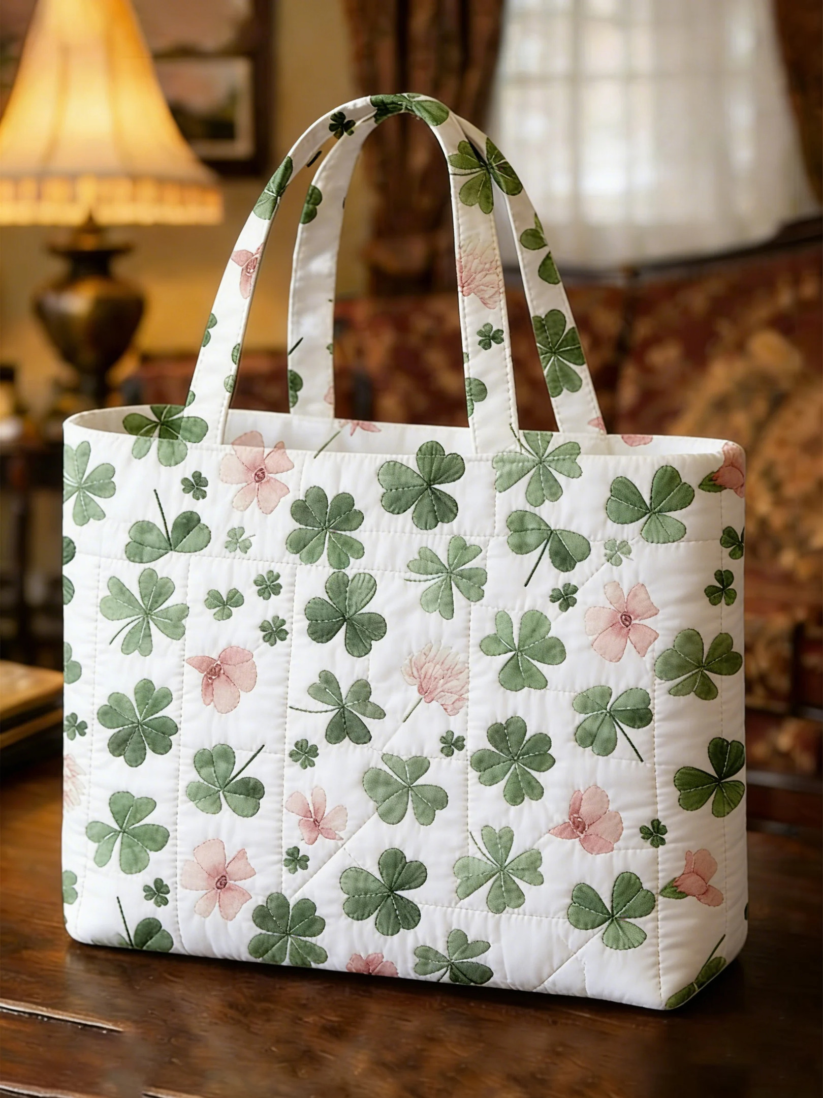 Saint Patrick's Day Shamrock Quilted Handbag Best St Patricks Day Gifts For Girlfriend