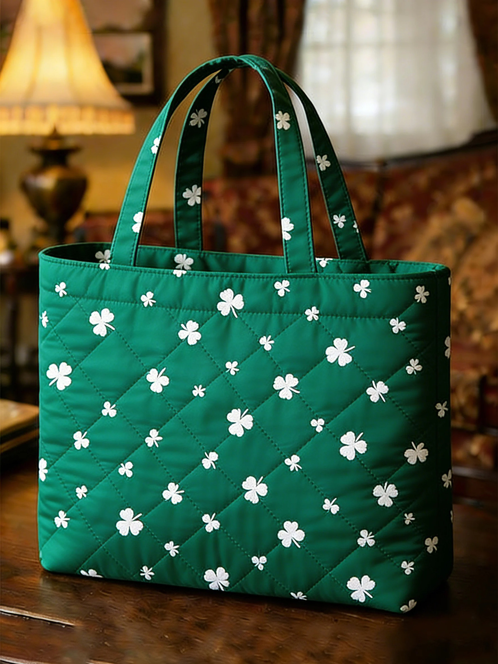 Saint Patrick's Day Shamrock Quilted Handbag Best St Patricks Day Gifts For Women
