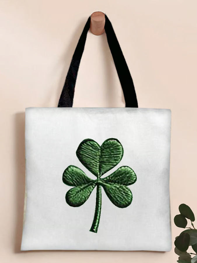 Saint Patrick's Day Shamrock Tote Bag Happy Saint Patrick's Day Gifts For Friends