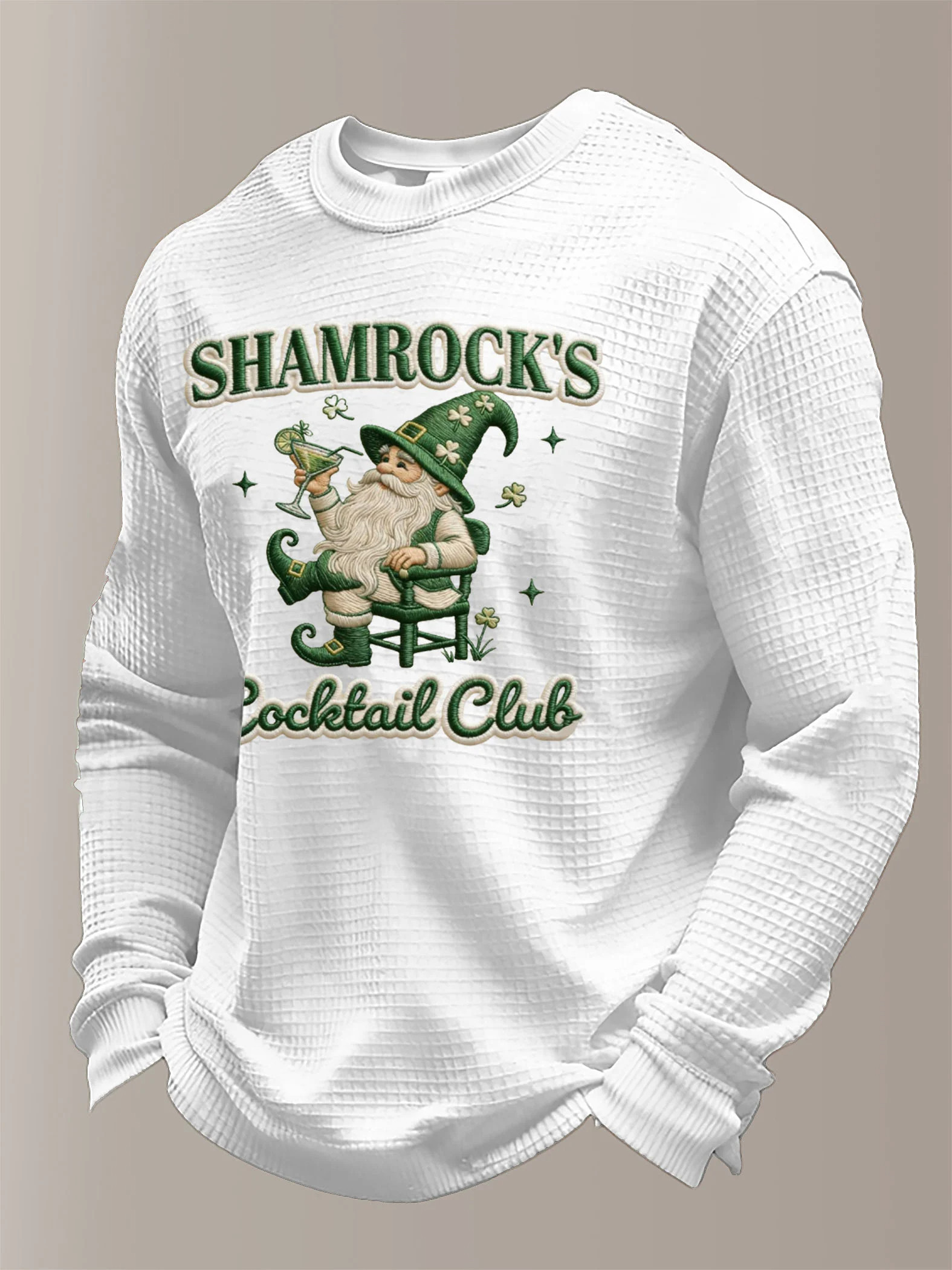 Saint Patricks Day Womens Clothing Funny Gnome Shamrock's Cocktail Club Irish Theme Gift Ideas