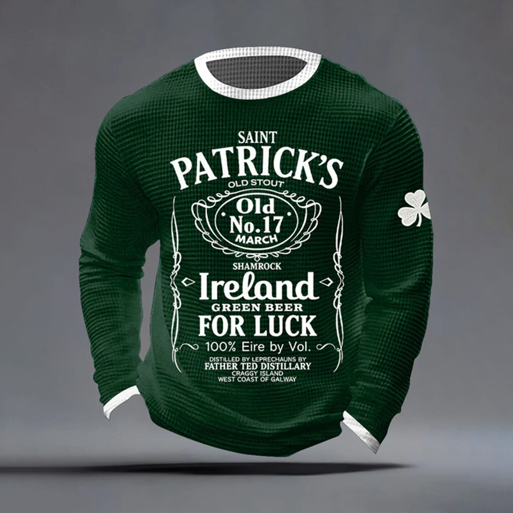 Saint Patrick's Ireland Green Beer For Luck Long Sleeve Shirt St Patrick's Day 2026 Merch