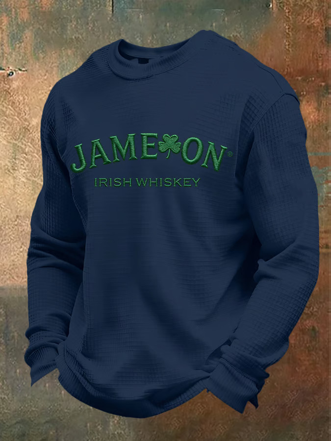 Saint Patty'S Day Jameson Irish Whiskey Print Casual Long Sleeve T Shirt Lucky Irish Gifts Saint Patty'S Day Jameson Irish Whiskey Print Casual Long Sleeve T Shirt Lucky Irish Gifts