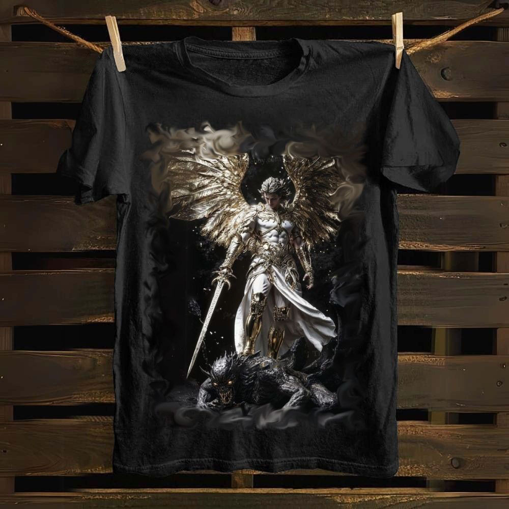 Saint Raphael the Archangel Tee Heavenly Guardian Design Religious Christmas Present