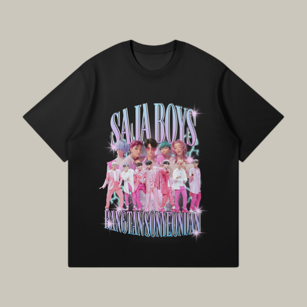 Saja Boys x BTS Vintage T-Shirt BTS Music Apparel Unique Gift For BTS Lovers Army