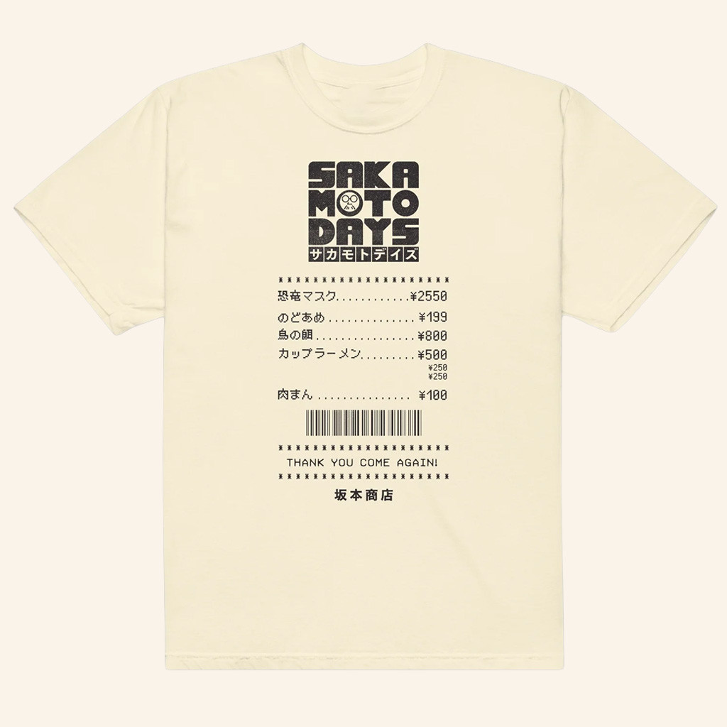 Sakamoto Days Merch Receipt T-Shirt Best Birthday Gifts For Anime Lovers