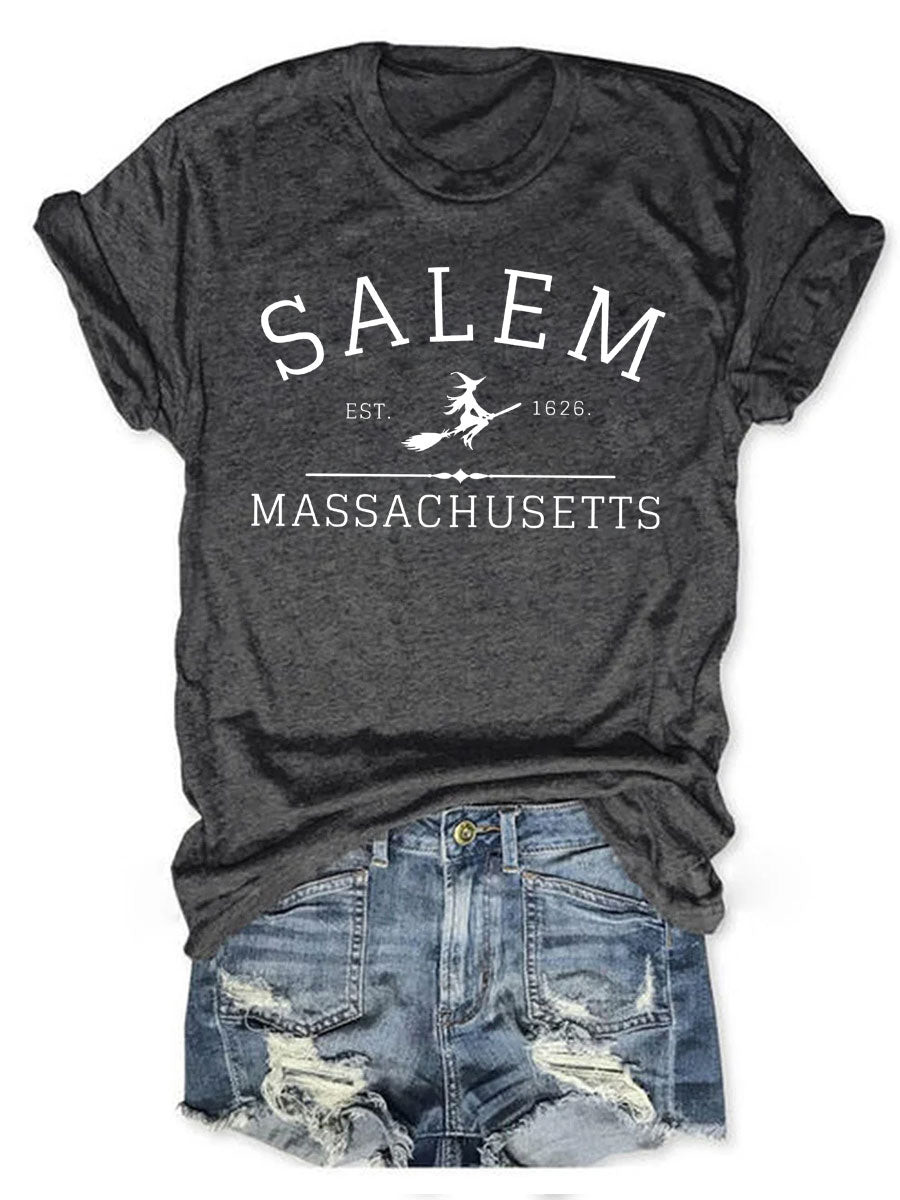 Salem Massachusetts T-Shirt Est 1626 Salem Witch Shirt Unique Gifts For Girlfriend