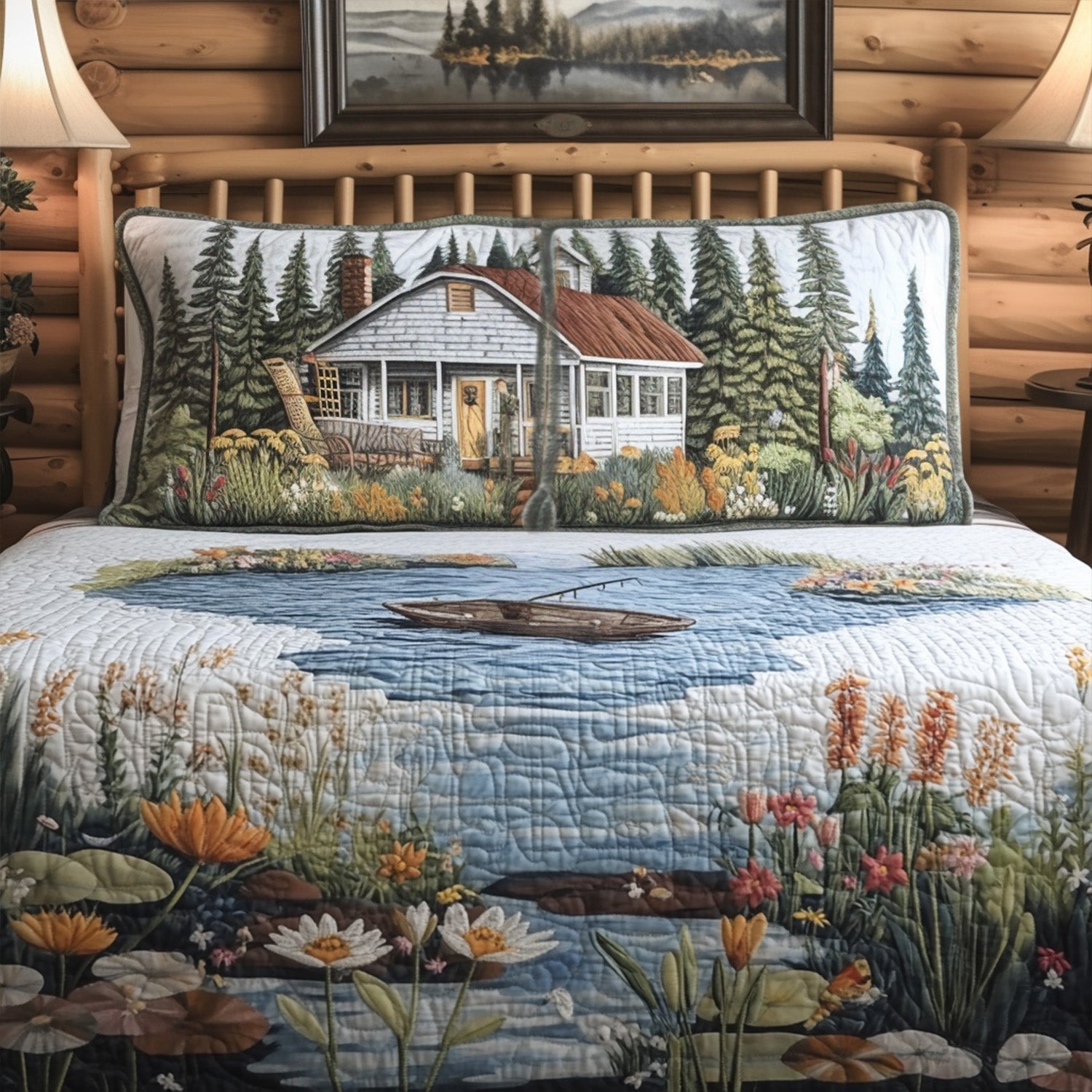 Saltwater Sanctuary Quilted Bedding Set Bed Decor Ideas Fishing Themed Christmas Gifts