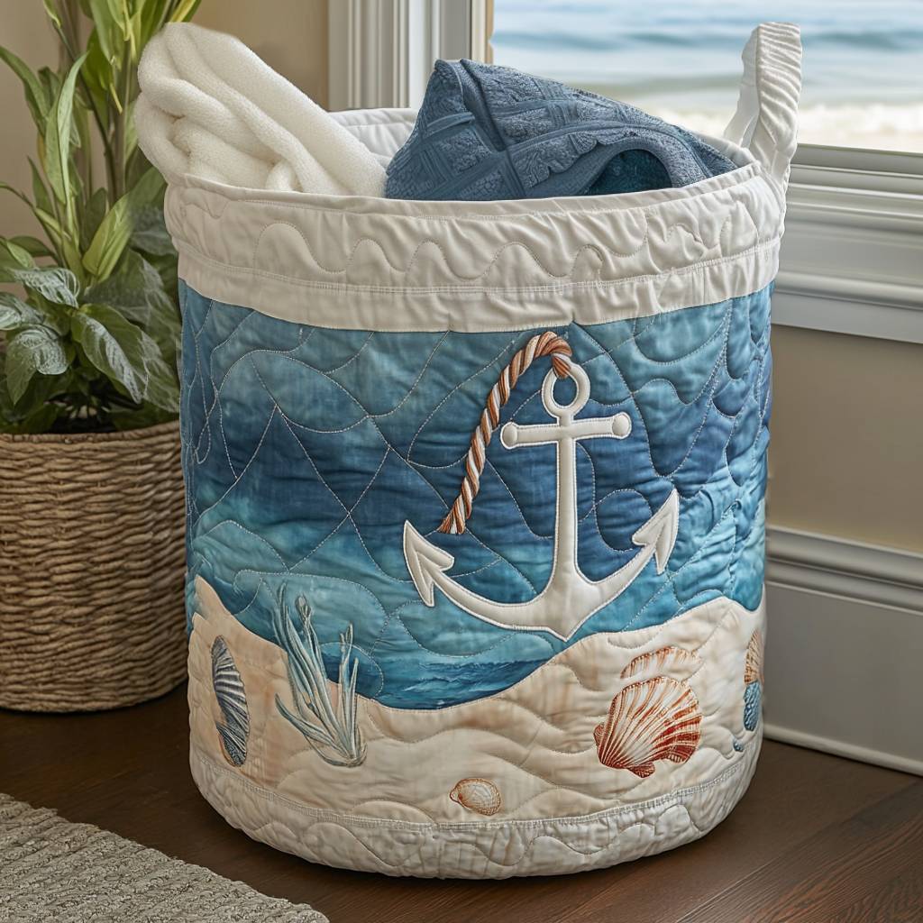 Saltwater Spirit Quilted Laundry Basket Merch For Couples