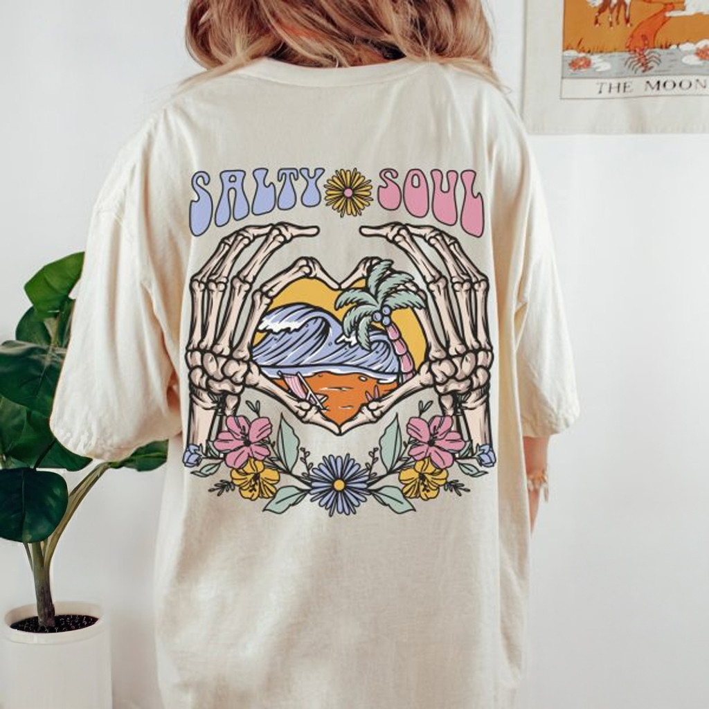 Salty Soul T-Shirt Native Hawaiian Flowers California Shirt Gifts For Besties Salty Soul T-Shirt Native Hawaiian Flowers California Shirt Gifts For Besties