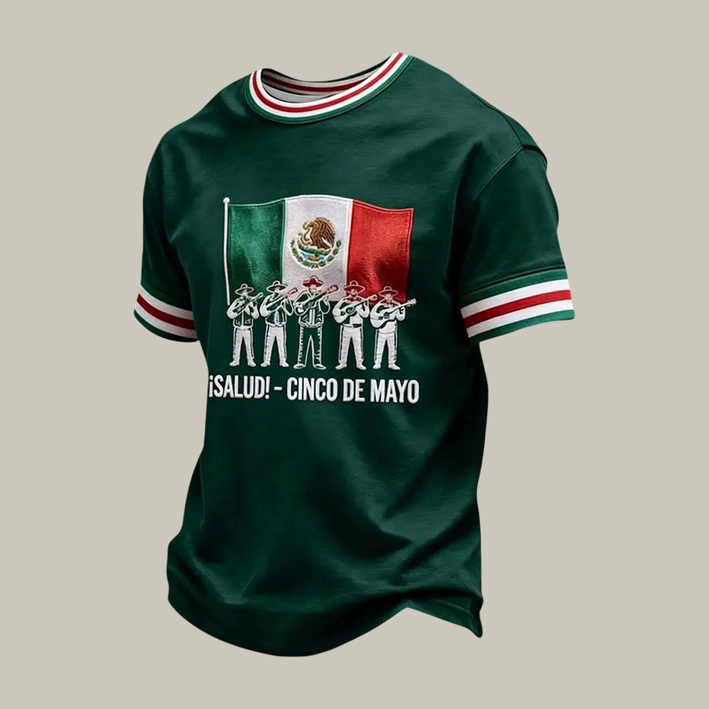 Salud Cinco De Mayo Drinks T-Shirt Mexico Flag Cinco De Mayo 2026 Clothes Gift For Husband