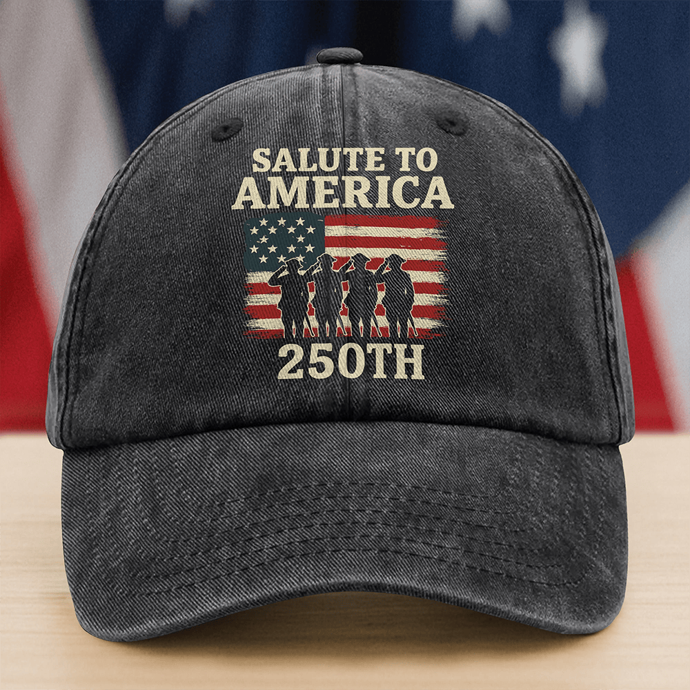 Salute To America 250th Veteran Hat Independence Day Baseball Cap Gift For Husband