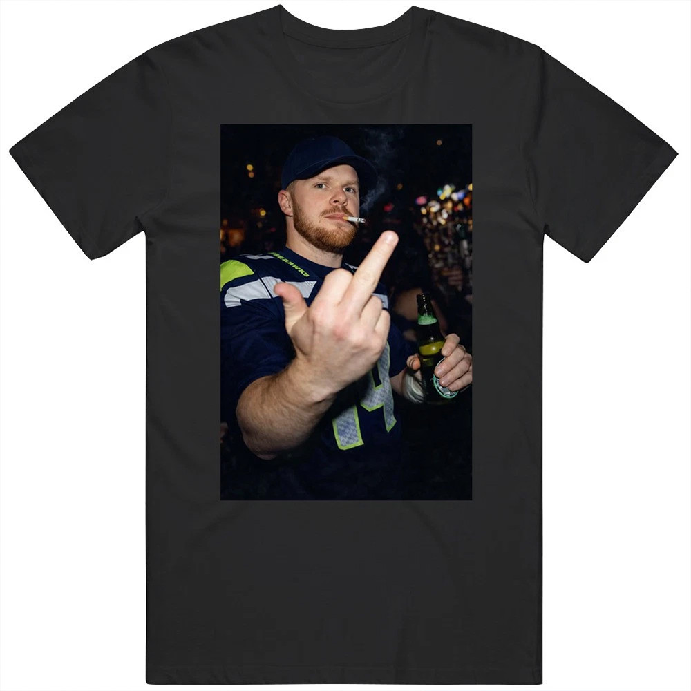 Sam Darnold Middle Finger Victory T-Shirt Seattle Seahawks Clothes Funny Gift For Him