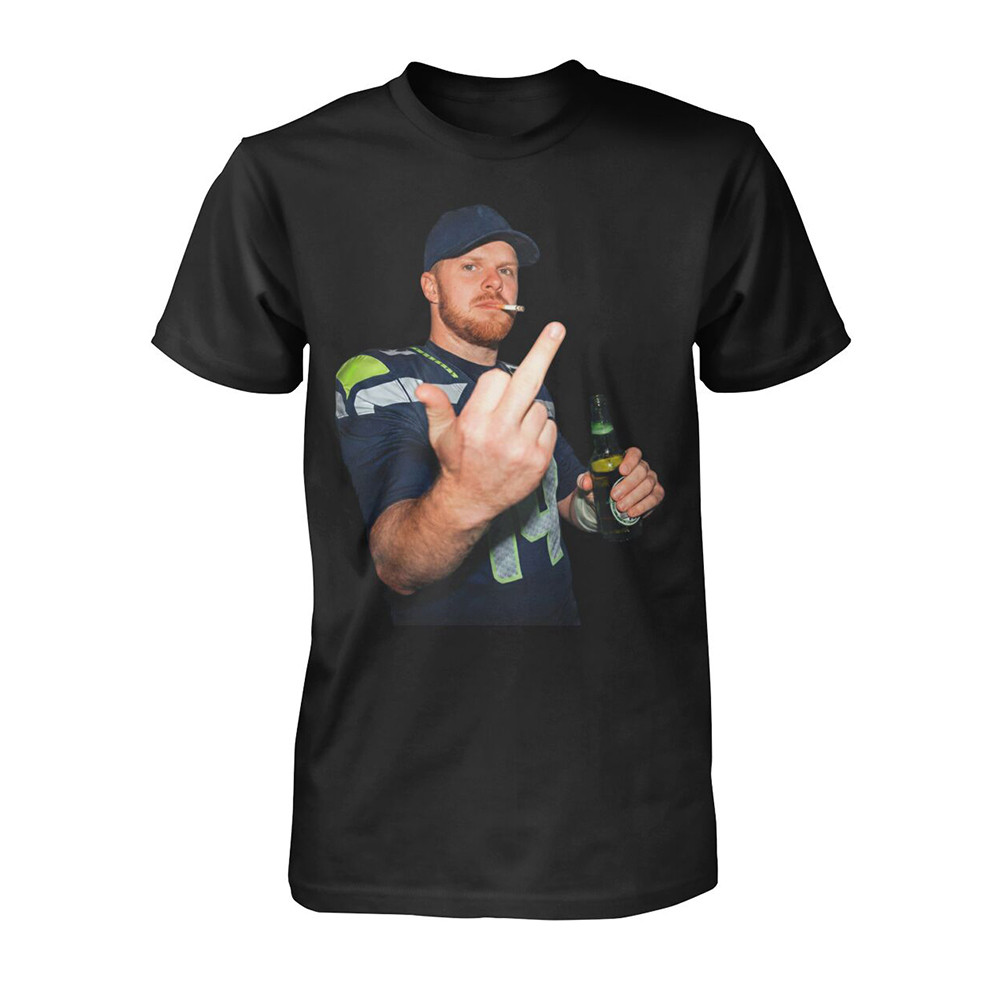 Sam Darnold Seahawks Smoking Beer T-Shirt Super Bowl LX Champions Shirt Funny Fan Gift
