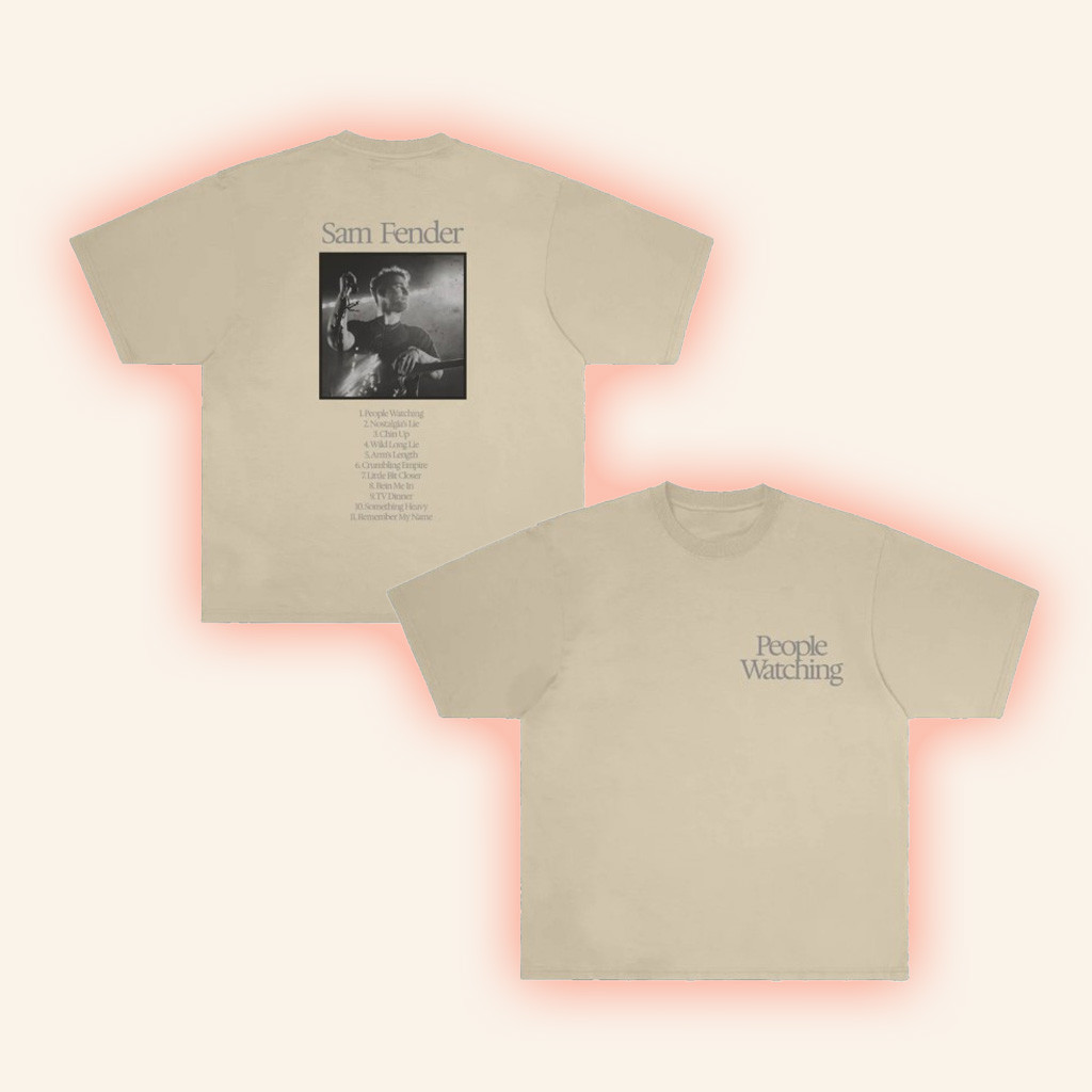 Sam Fender Merch People Watching Tracklist Sand Shirt Fan Apparel Him Gifts Sam Fender Merch People Watching Tracklist Sand Shirt Fan Apparel Him Gifts