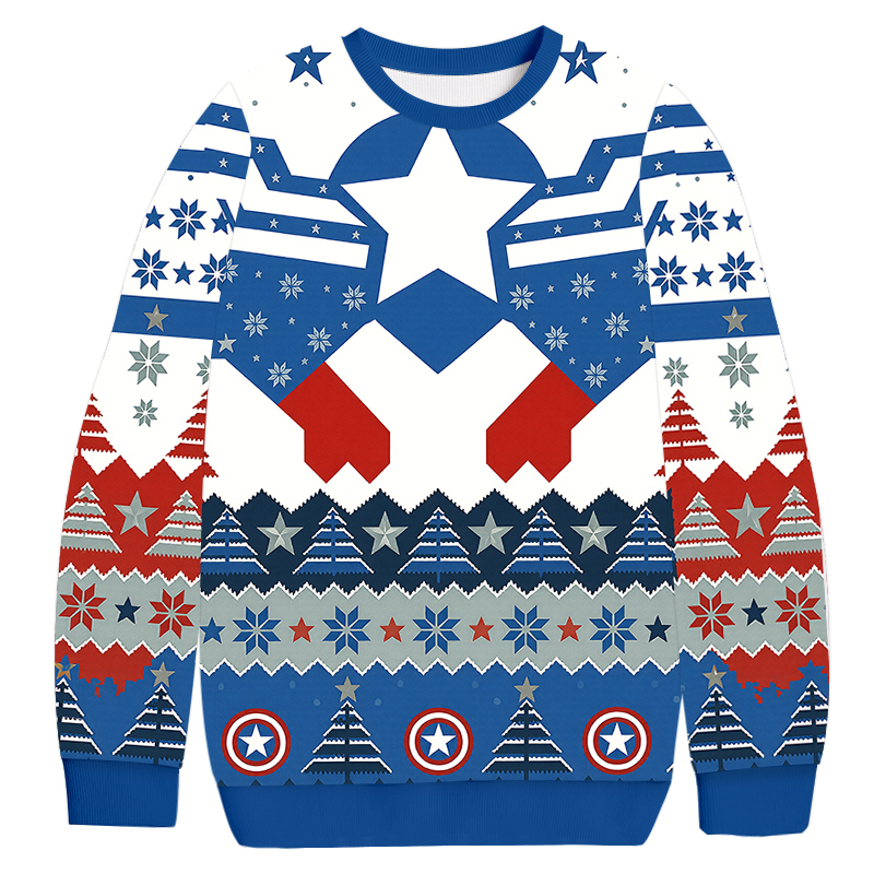 Sam Wilson Captain Christmas Ugly Sweatshirt Funny Christmas Holiday Sweater Gift Ideas