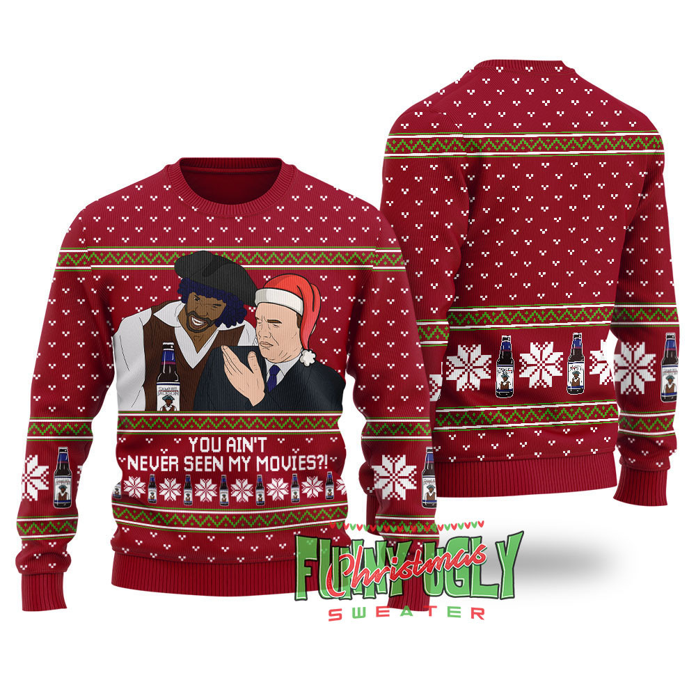 Samuel Jackson Beer Christmas Sweater Cardinal Red Seasonal Gift Merch for Cozy Christmas Vibes