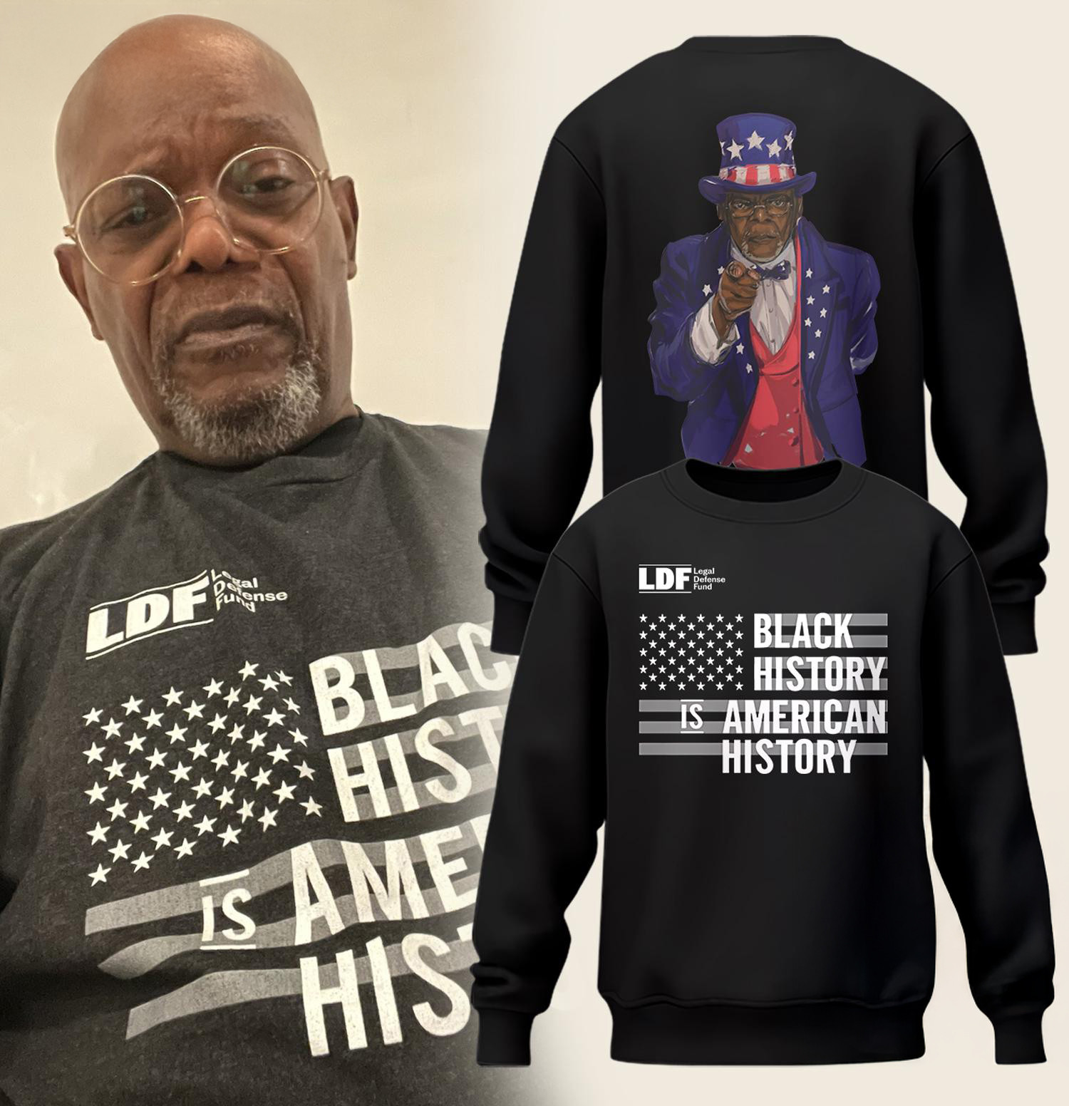 Samuel L. Jackson Graphics Black History Sweatshirt Gifts For Fans