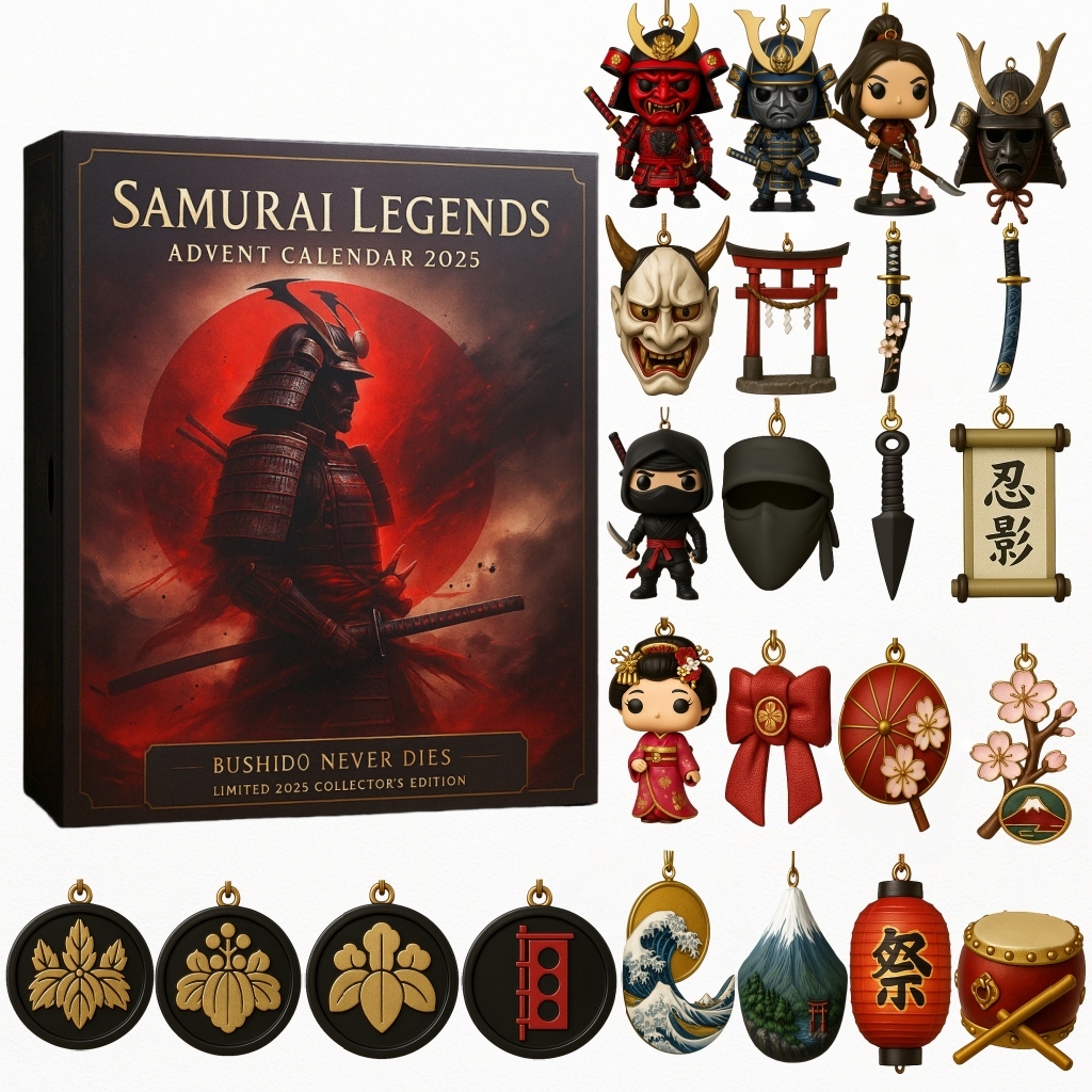 Samurai Legends Advent Calendar 2025 Christmas Advent Calendar Samurai Lover Gifts