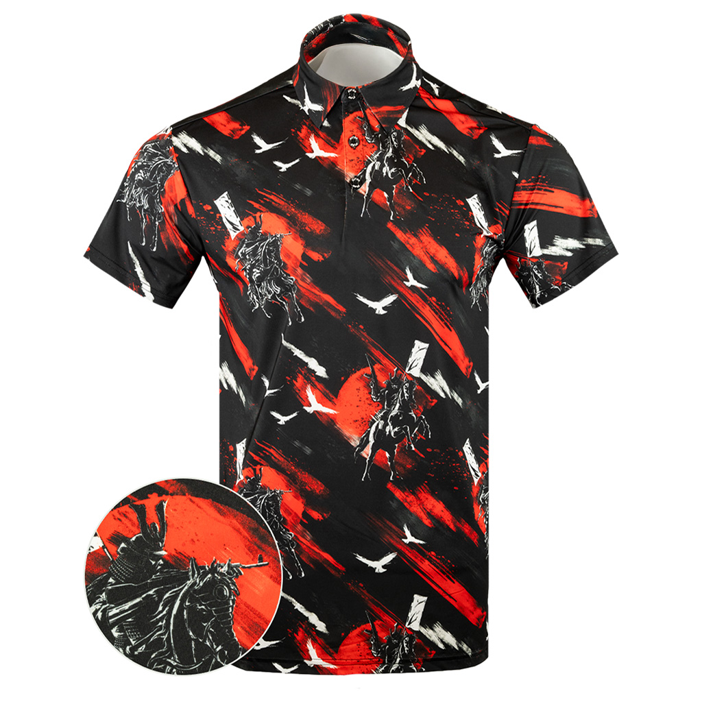 Samurai Scroll Polo Shirt Tactical Polo Shirt Christmas Present Ideas For Father