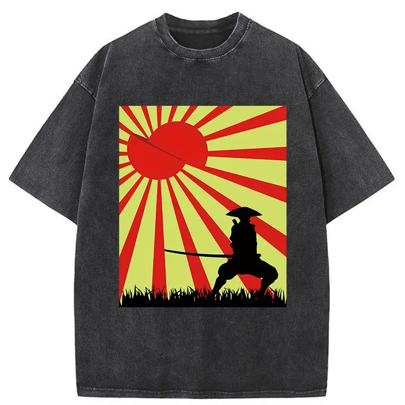 Samurai Who Cut The Sun Washed T-Shirt Casual Oversized Outfit Style Gifts For Besties