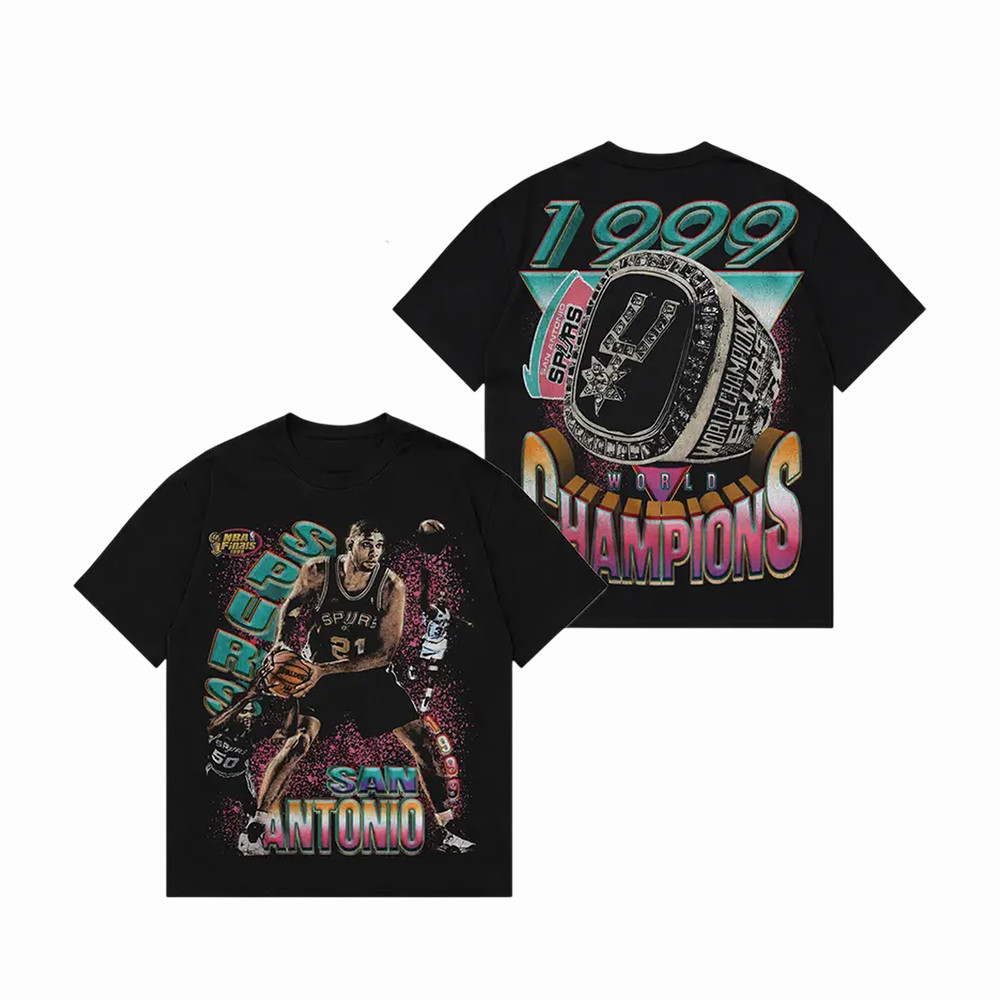 San Antonio Spurs 1999 World Champions Retro T-Shirt Basketball Merch Fans Gear
