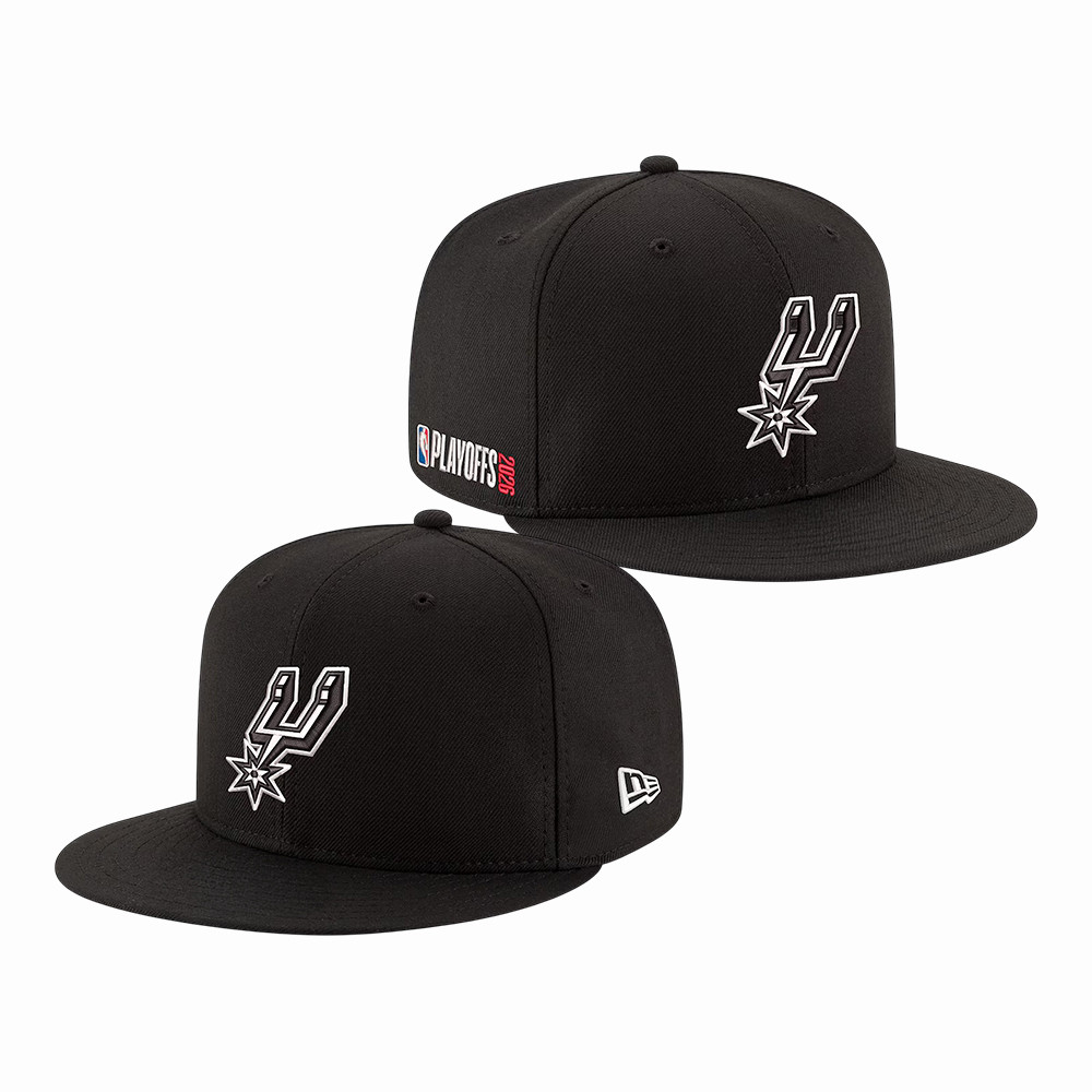 San Antonio Spurs New Era NBA Playoffs 9FIFTY Snapback Hat Basketball Cap Gift For Husband