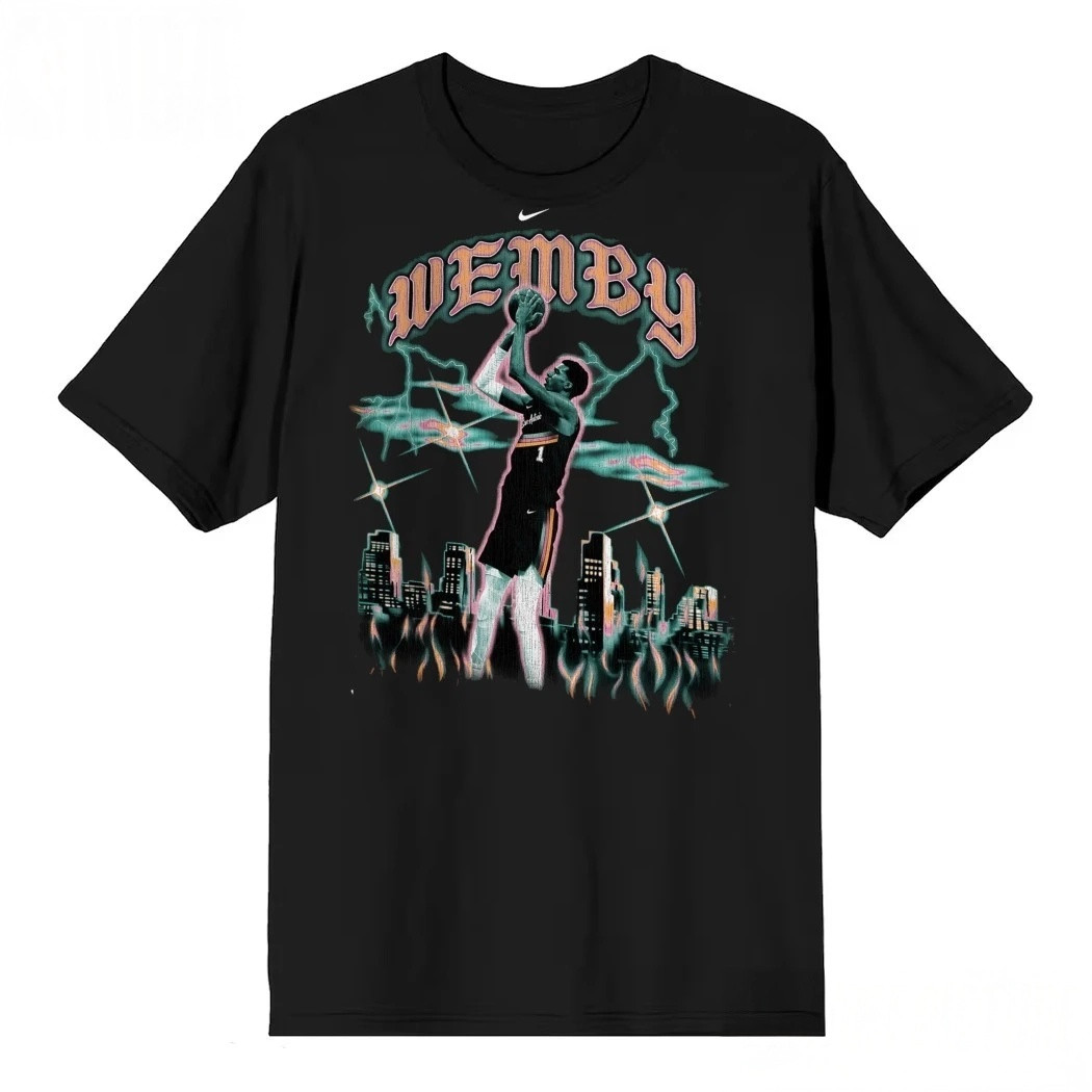 San Antonio Spurs Victor Wembanyama T-Shirt Retro NBA Apparel Gifts For Hoopers