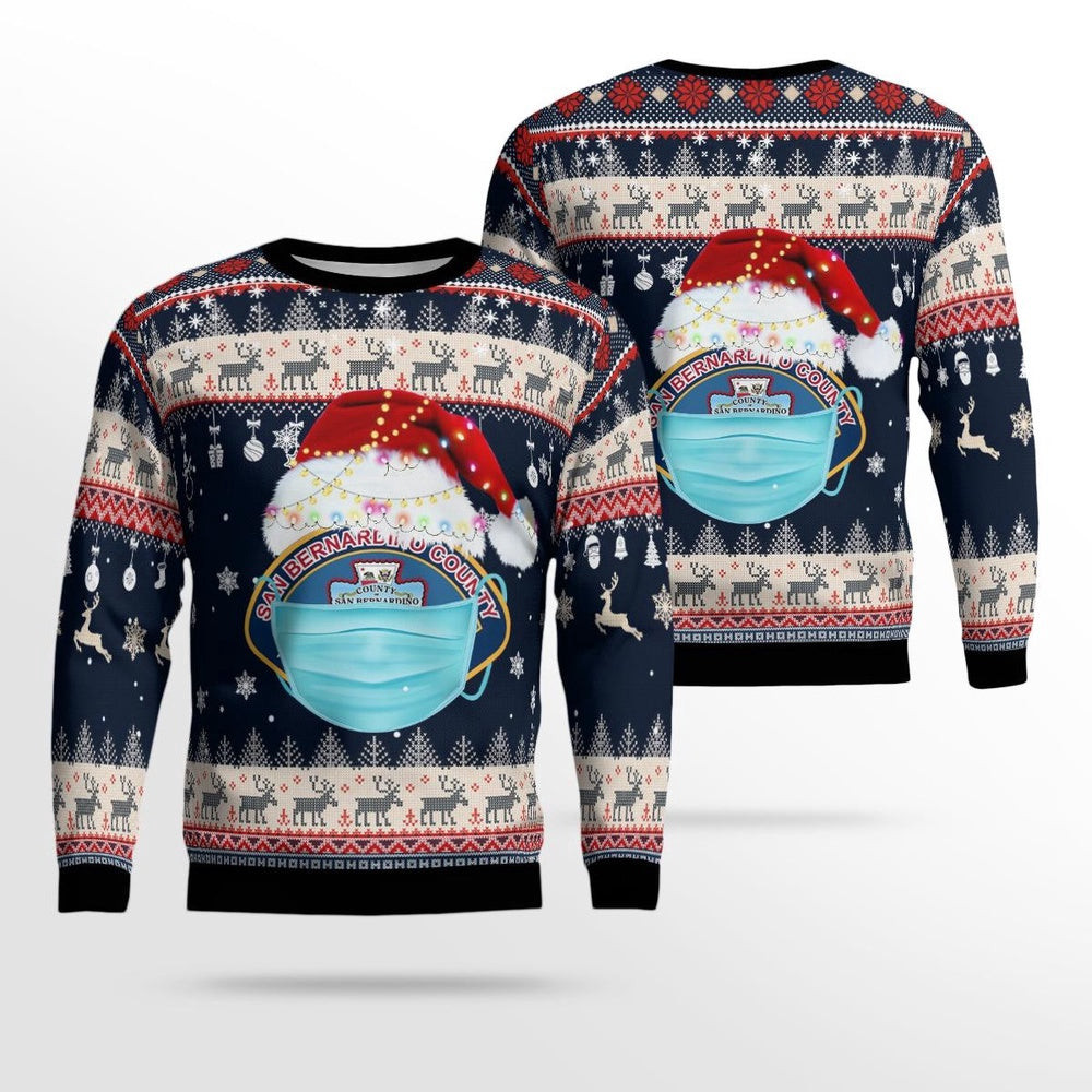 San Bernardino County Fire Christmas AOP Ugly Sweaters Unisex Christmas Gift