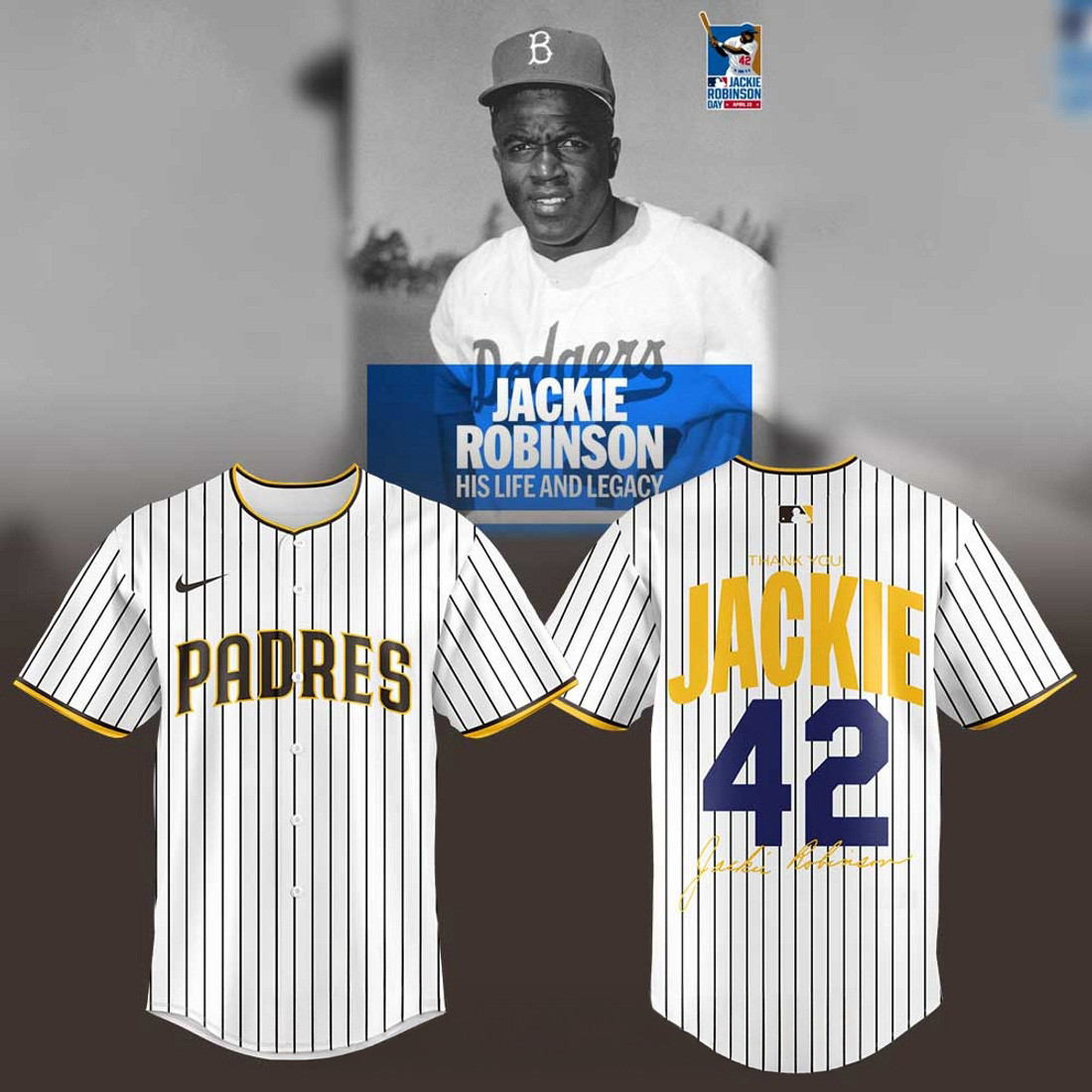 San Diego Padres 2025 Jackie Robinson Day Baseball Jersey Baseball Player Gift Ideas