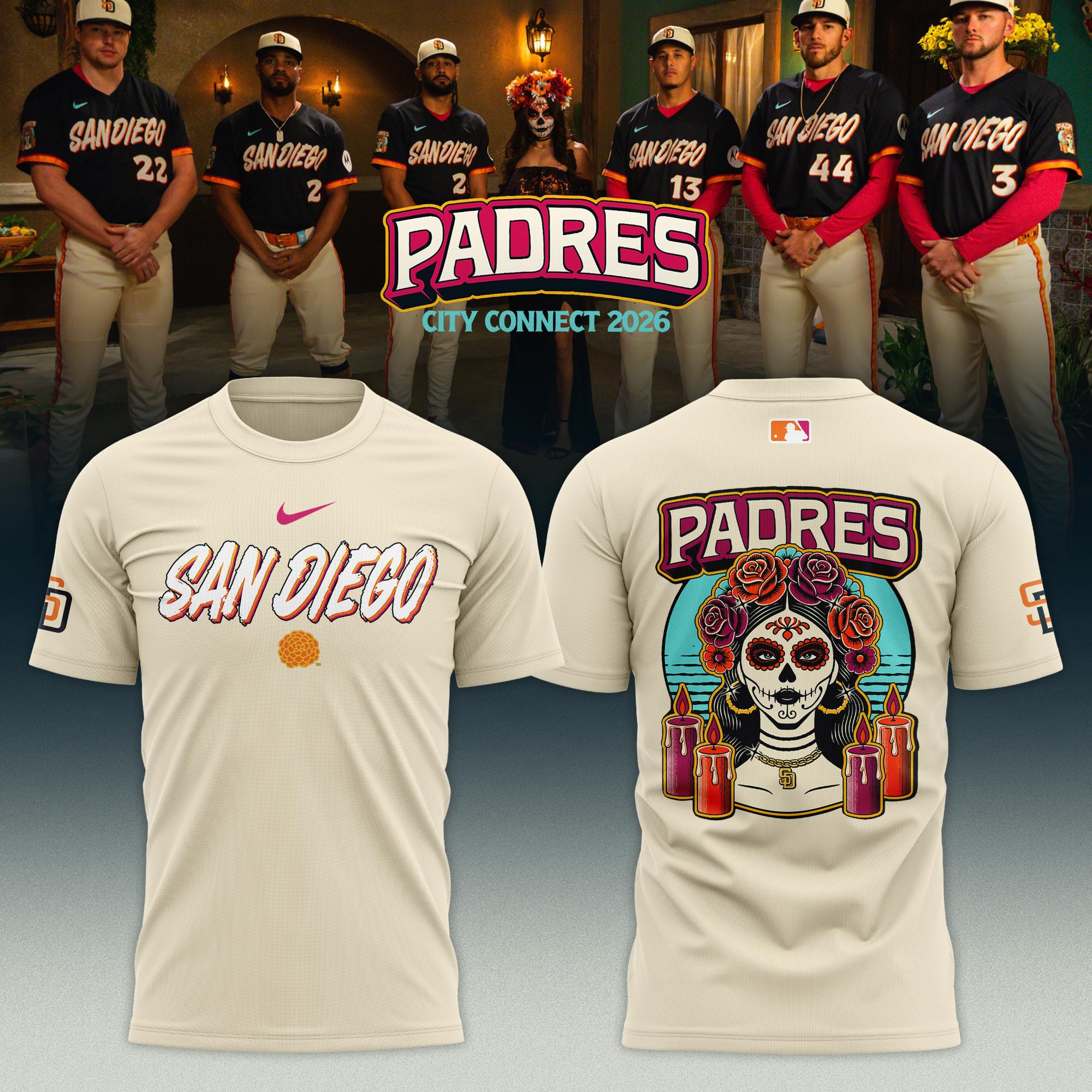 San Diego Padres 2026 City Connect T-Shirt SD Padres Merch Unique Gifts For Baseball Fans