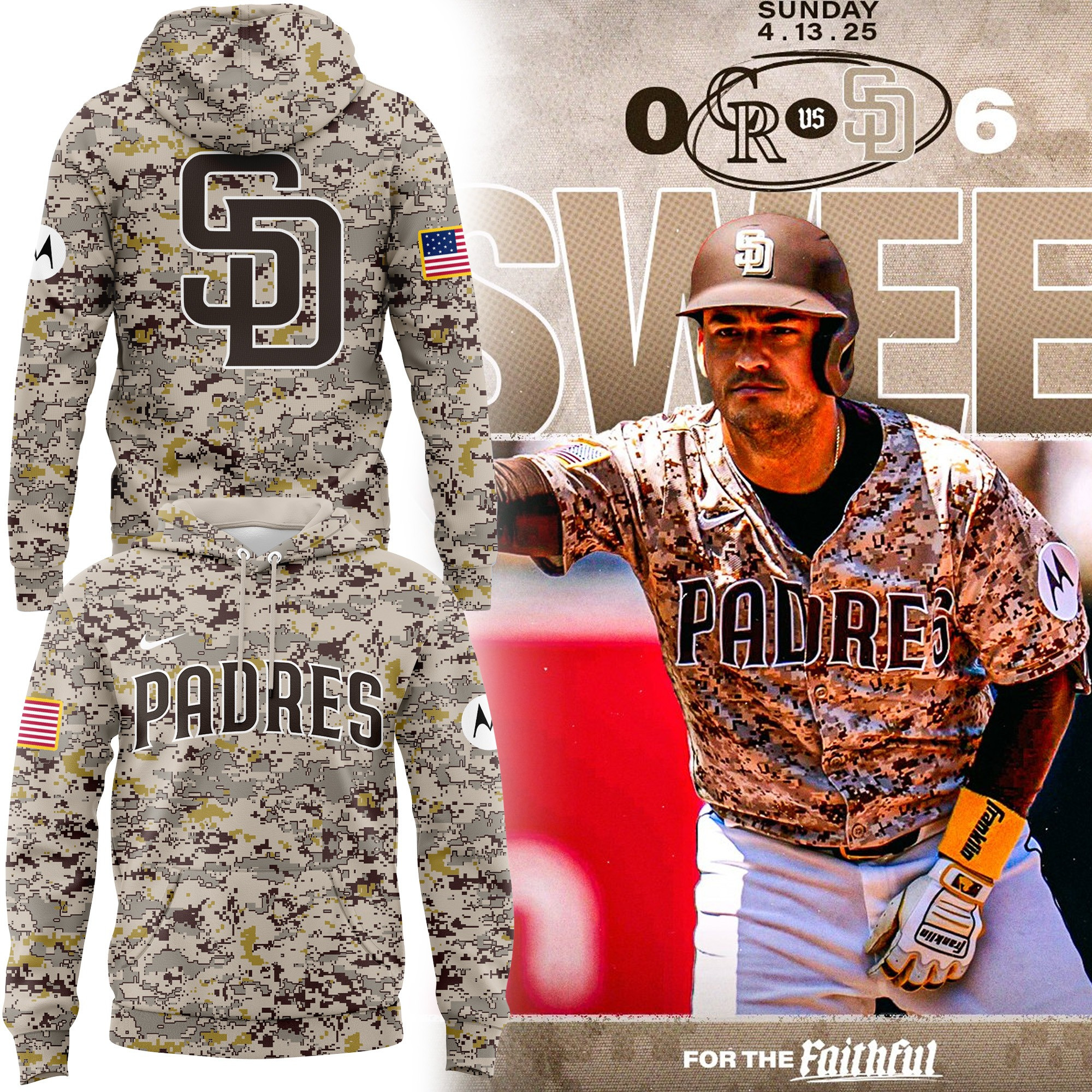 San Diego Padres Camo Hoodie Baseball Lovers Unique Best Gifts For Padres Fans For Him