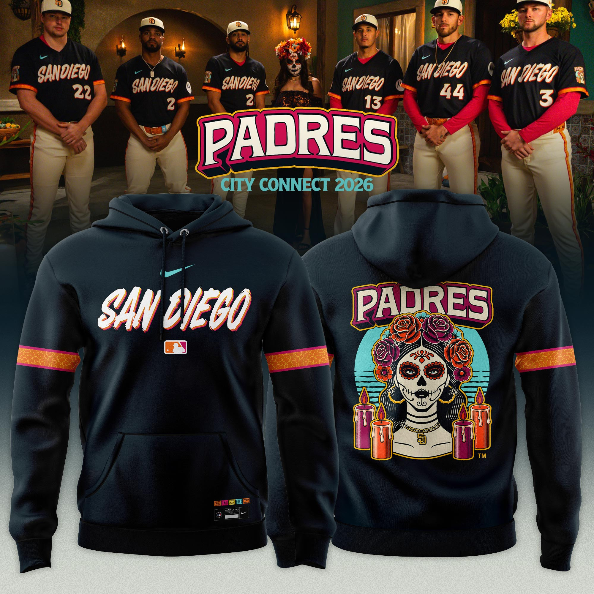 San Diego Padres City Connect 2026 Hoodie SD Padres Merch Baseball Lover Hoodie Gifts