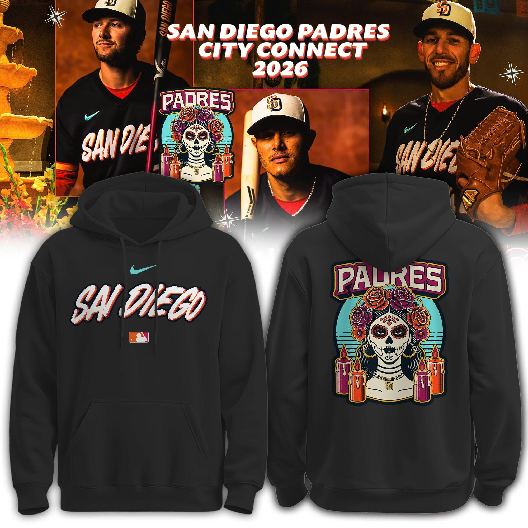 San Diego Padres City Connect 2026 Hoodie SD Padres Merch Baseball Team Gift Ideas