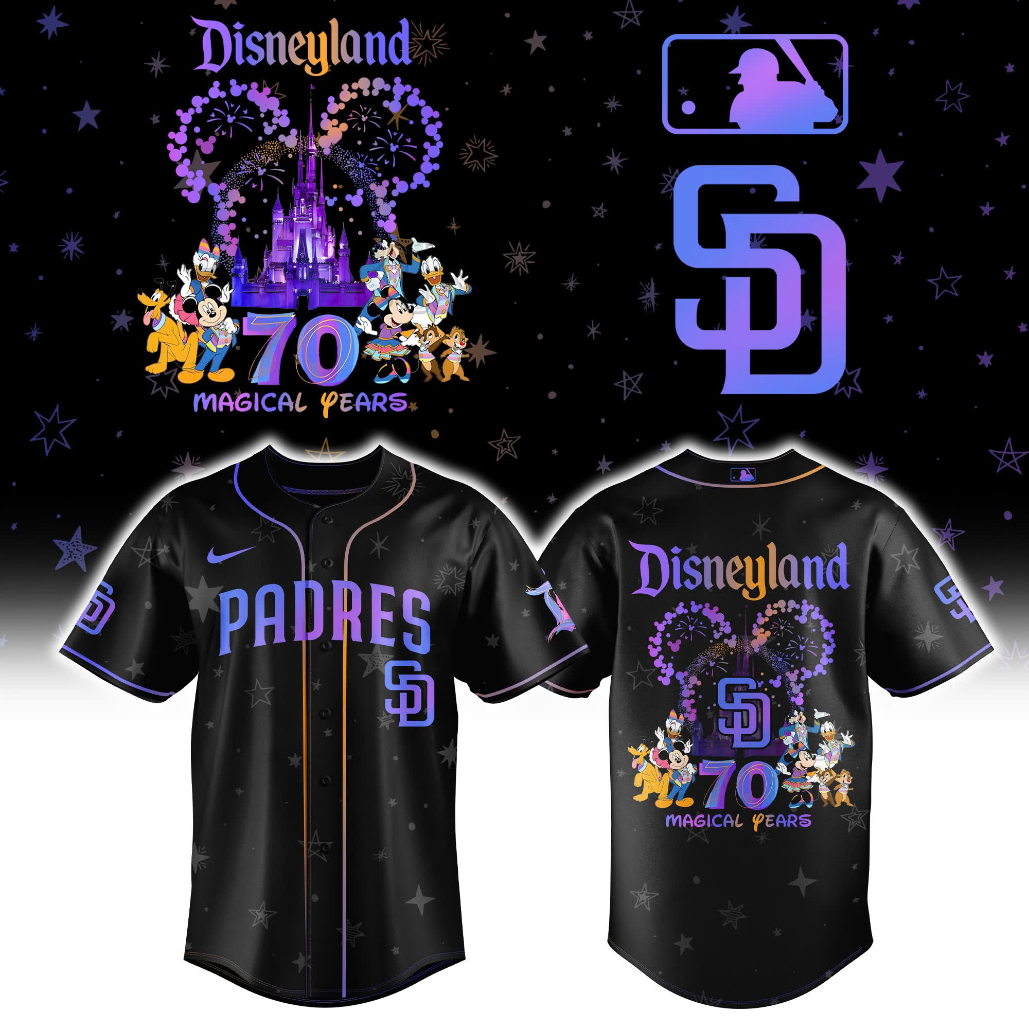 San Diego Padres Disneyland 70th Anniversary Jersey Padres Merch Best Baseball Coach Gift Ideas