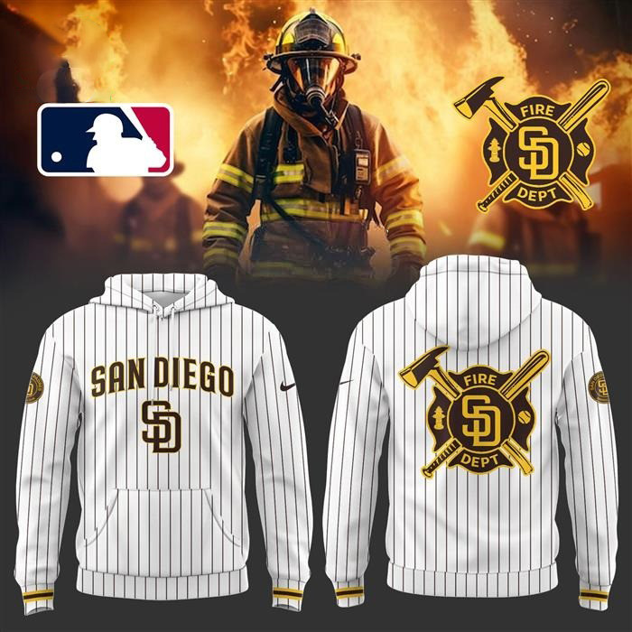 San Diego Padres Firefighter Hoodie Best Gifts For Baseball Lovers