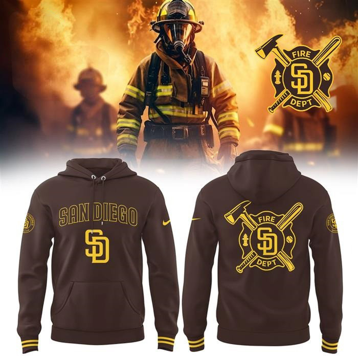 San Diego Padres Firefighter Hoodie Gifts For Baseball Lovers