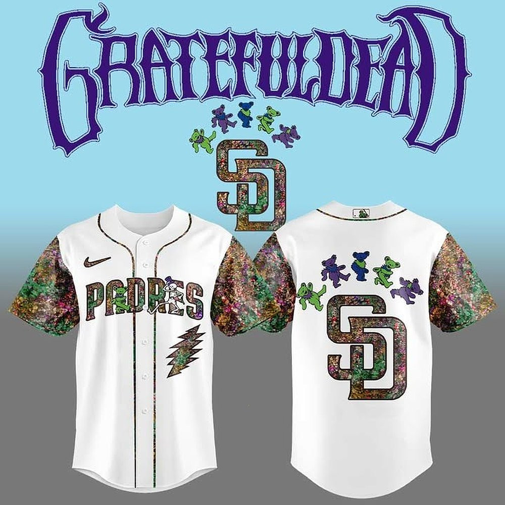 San Diego Padres Grateful Dead Night 2025 Baseball Jersey Perfect Gift For Baseball Supporters