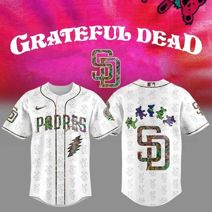 San Diego Padres Grateful Dead Night Jersey Best Gift For Padres Fans