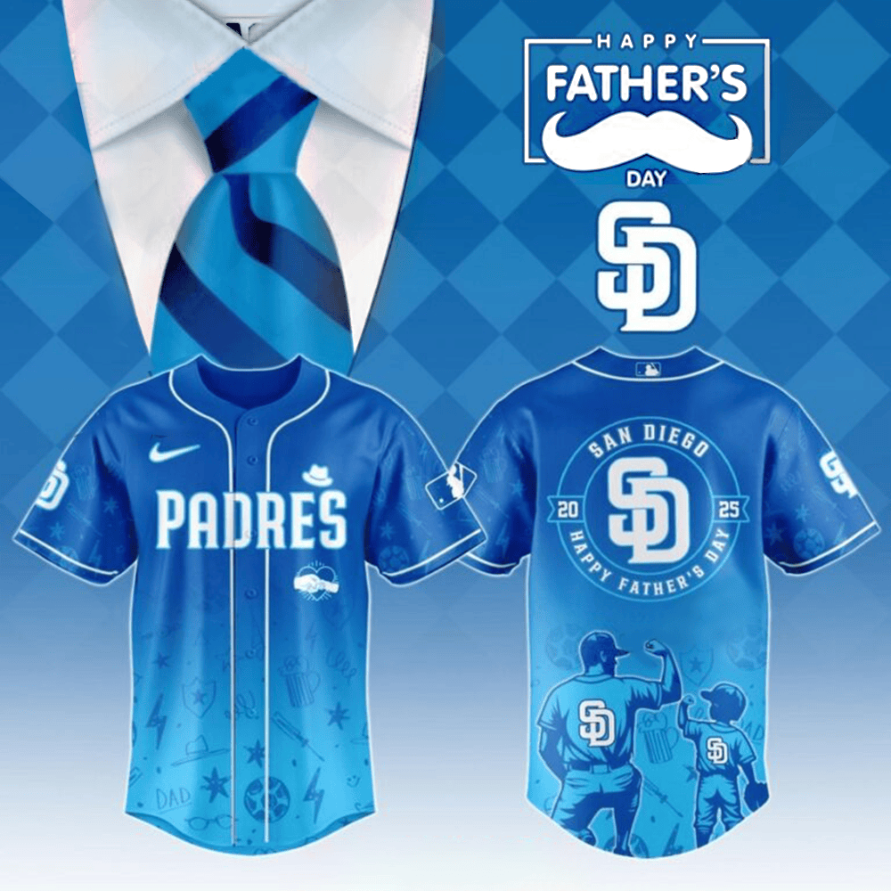San Diego Padres Happy Father's Day 2025 Baseball Jersey Thoughtful Sport Themed Gift For Dad