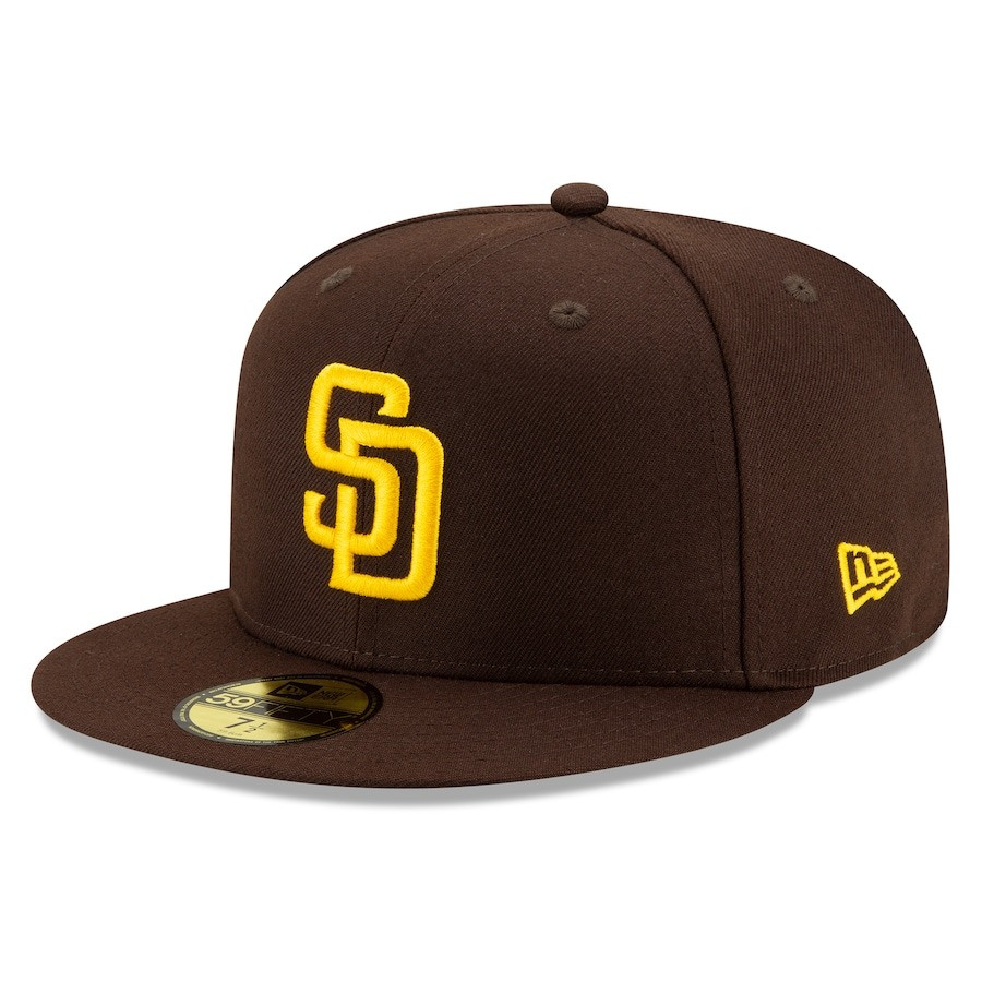 San Diego Padres Hat MLB New Era Brown Collection On-Field Fitted Cap Merch Gifts For Fans