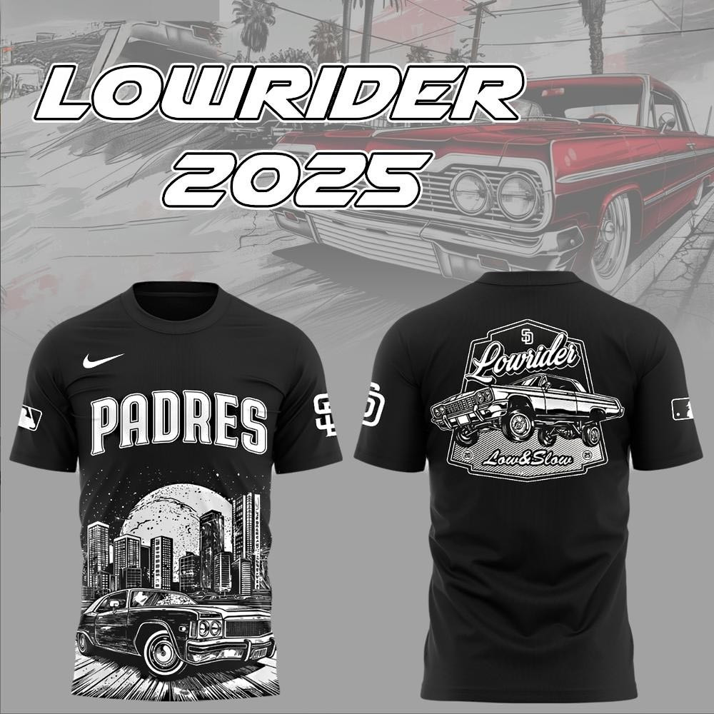 San Diego Padres Lowrider 2025 T-Shirt Best Gifts For Racing Fans