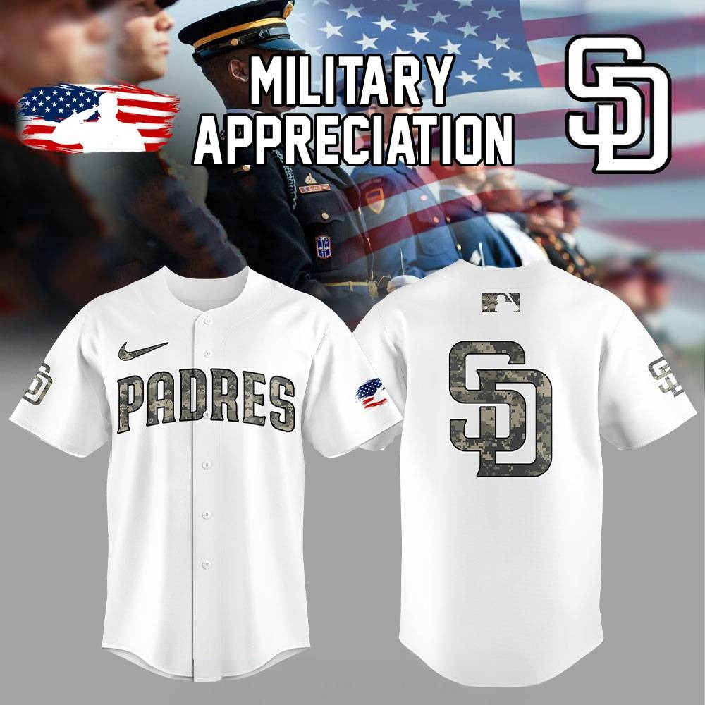 San Diego Padres Military Appreciation Baseball Jersey Gifts For Baseball Fans