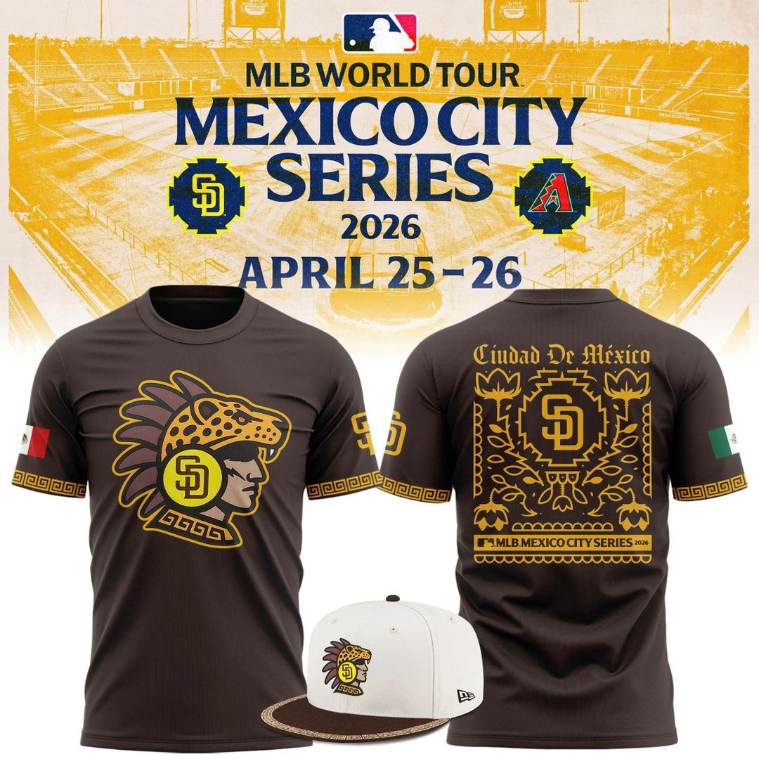 San Diego Padres MLB Mexico City Series 2026 T-Shirt Padres Merch Best Gift For Baseball Lover