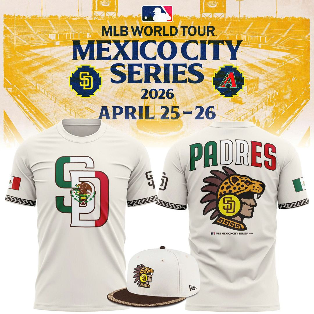 San Diego Padres MLB Mexico City Series 2026 T-Shirt SD Padres Merch Gifts For Baseball Lover