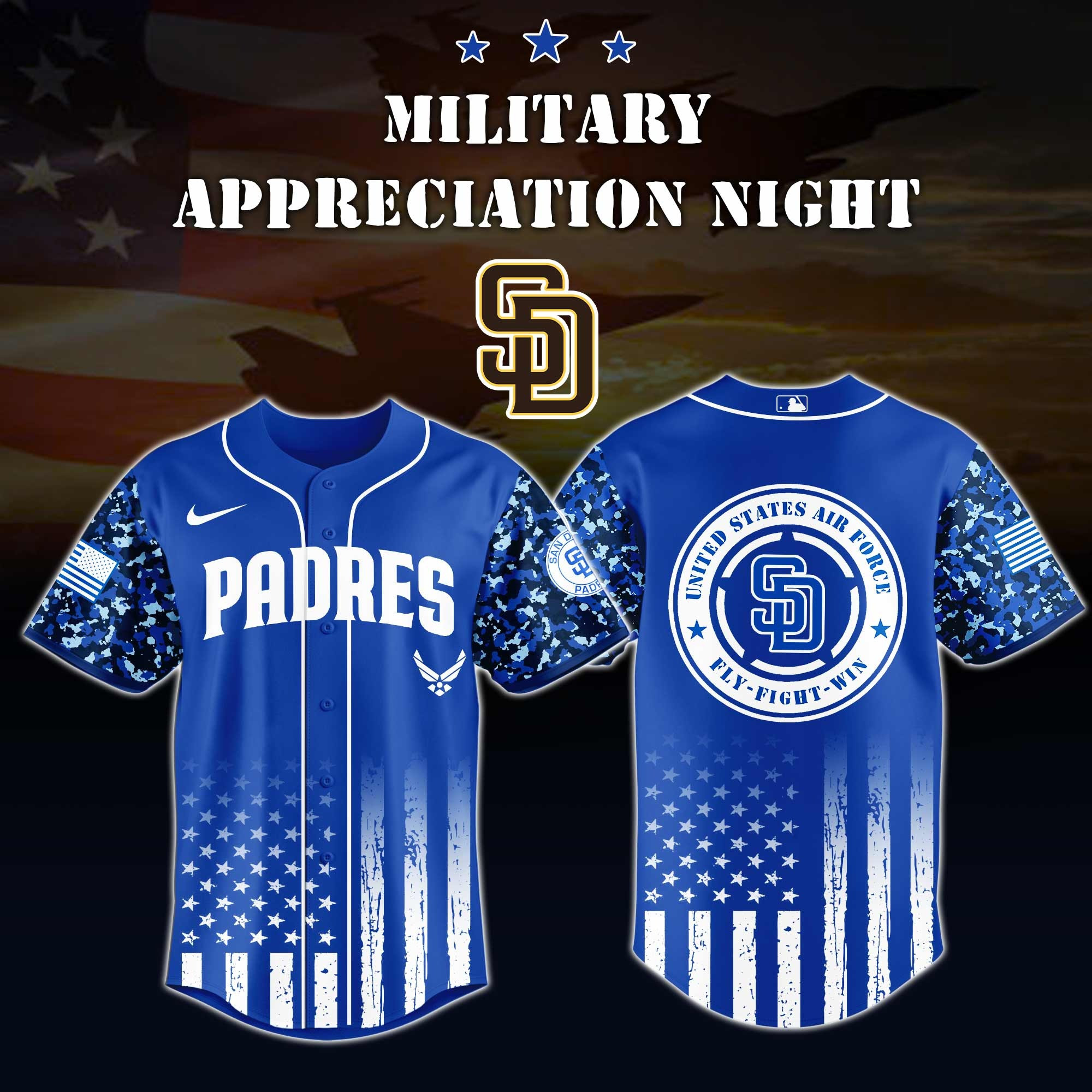 San Diego Padres MLB x Air Force Military Appreciation Night Jersey Editions Limited San Diego Padres Merch