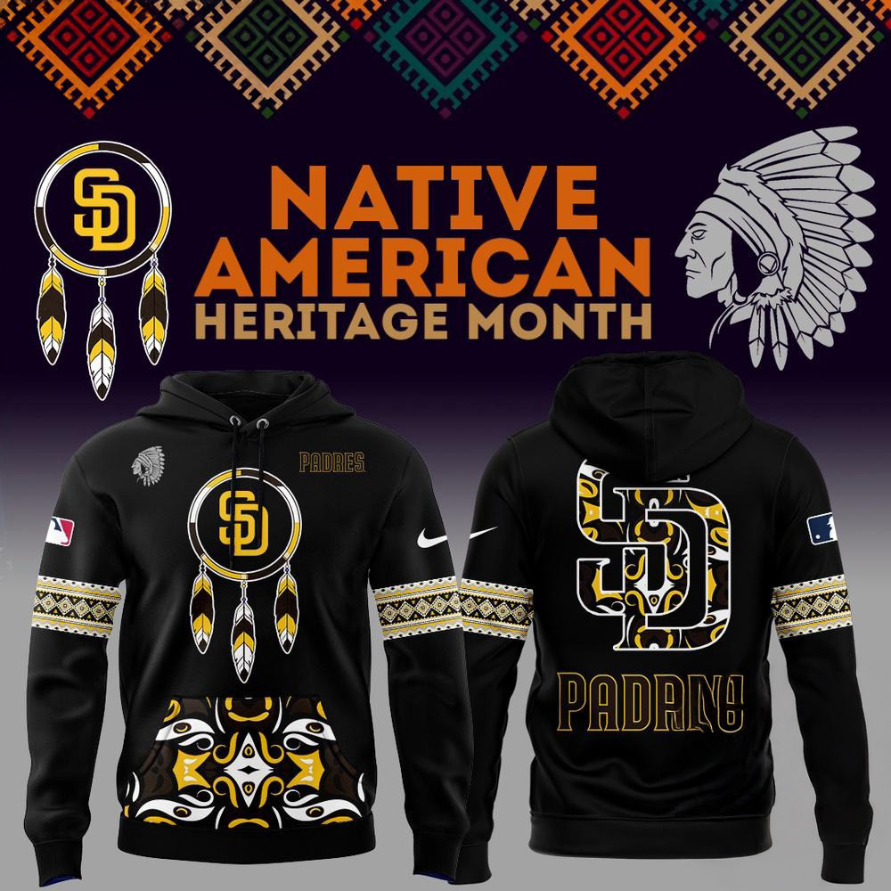 San Diego Padres National American Indian Heritage Month 2025 Hoodie Gifts For Baseball Lovers
