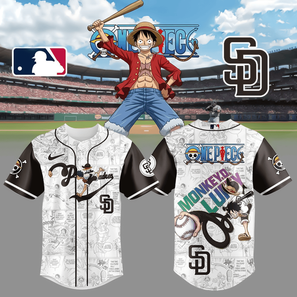 San Diego Padres One Piece Straw Hat Luffy Limited Edition Baseball Jersey Gifts For Him