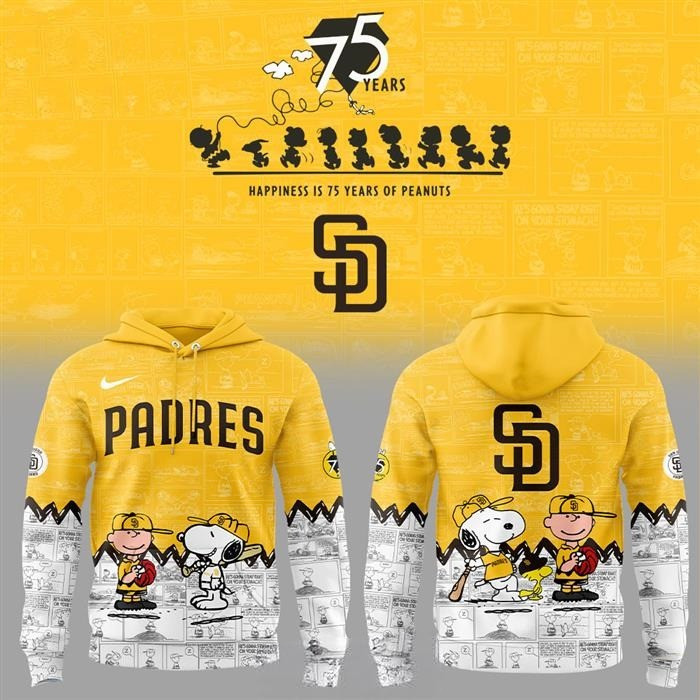 San Diego Padres Peanuts Snoopy Hoodie Best Gifts For Baseball Fans