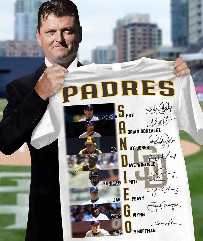 San Diego Padres Player Name Lineup Skyline T-Shirt Padres Merch Best Baseball Coach Gift Ideas