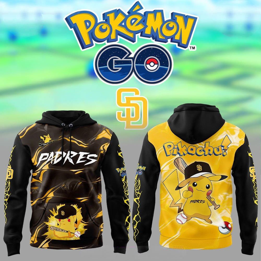 San Diego Padres Pokemon GO Hoodie Baseball Player Gift Ideas